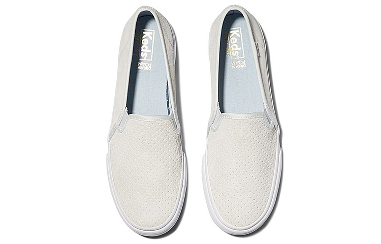 Order (Women) Keds Double Decker Perf Suede 'Light Grey Slip-On' WH62521