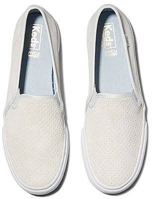 (Women) Keds Double Decker Perf Suede 'Light Grey Slip-On' WH62521 Order (Women) Keds Double Decker Perf Suede 'Light Grey Slip-On' WH62521