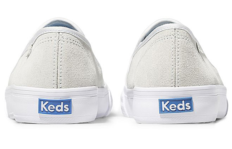 Lookbook (Women) Keds Double Decker Perf Suede 'Light Grey Slip-On' WH62521