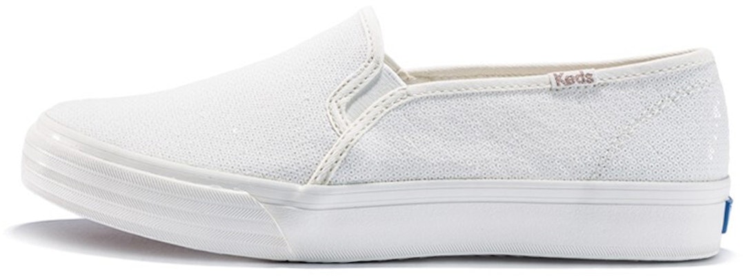 (Women) Keds Double Decker Slip-On 'Mini Sequin White' WF59588 Buy (Women) Keds Double Decker Slip-On 'Mini Sequin White' WF59588