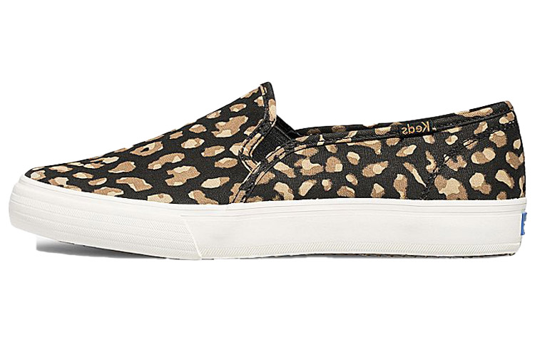 (W) Keds Double Decker Slip-On 'Washable Animal Yellow Black'