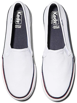 (W) Keds Double Decker Wasbaar ''Varsity Wit Slip-On'' WF62940 Order (W) Keds Double Decker Wasbaar ''Varsity Wit Slip-On'' WF62940