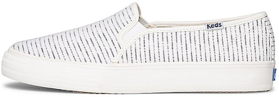 (Women) Keds Double Decker White Black 'Baja Slip-On' WF60853 (Women) Keds Double Decker White Black 'Baja Slip-On' WF60853