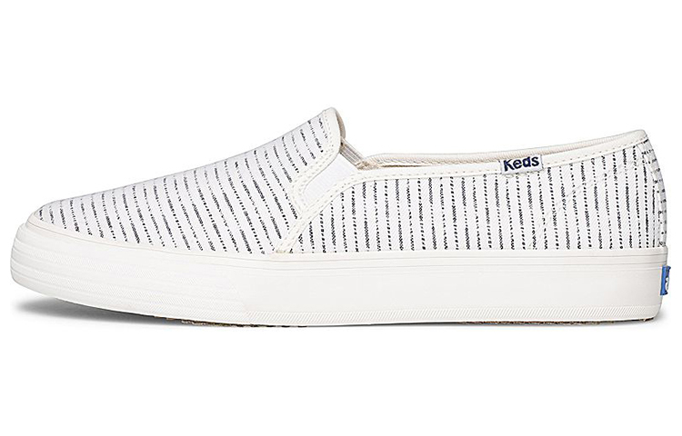 (Women) Keds Double Decker White Black 'Baja Slip-On' WF60853