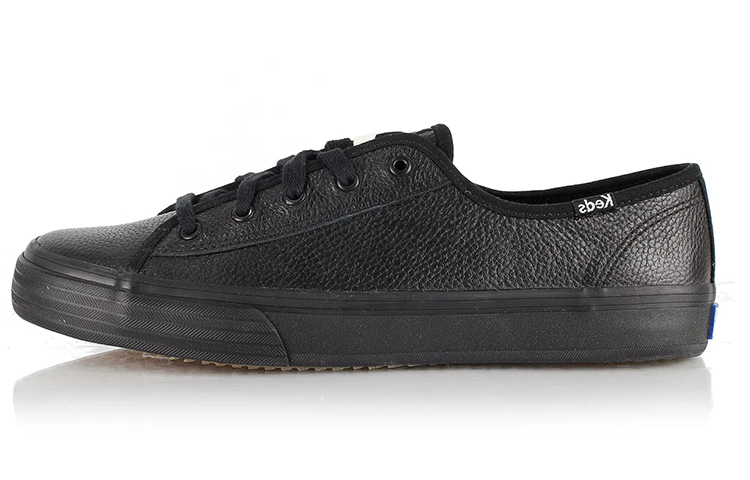 (W) Keds Double Up Tumbled Leather 'Black'