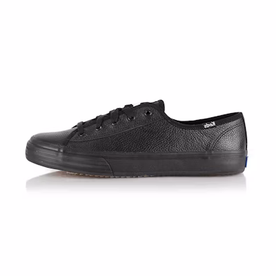 (W) Keds Double Up Tumbled Leather 'Black'