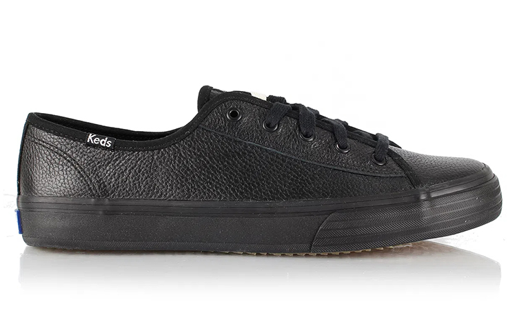 (W) Keds Double Up Tumbled Leather 'Black' 圖 2