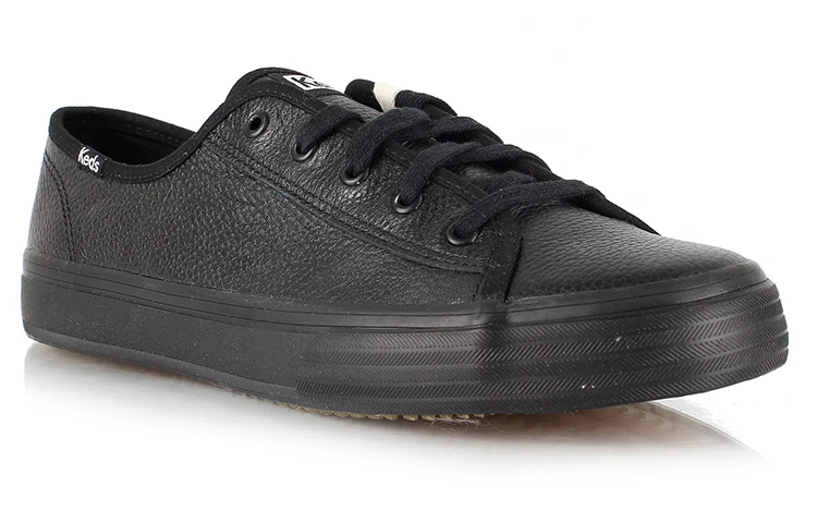 (W) Keds Double Up Tumbled Leather 'Black' 圖 3