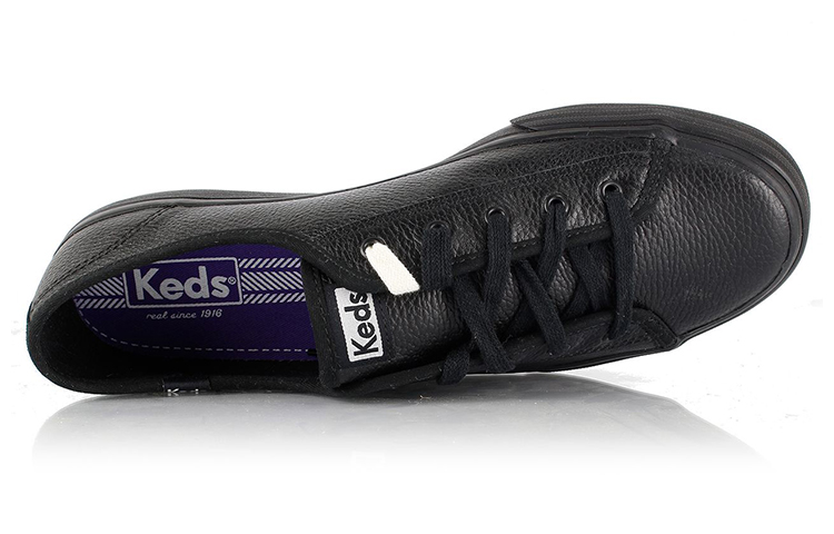 (W) Keds Double Up Tumbled Leather 'Black' 圖 4