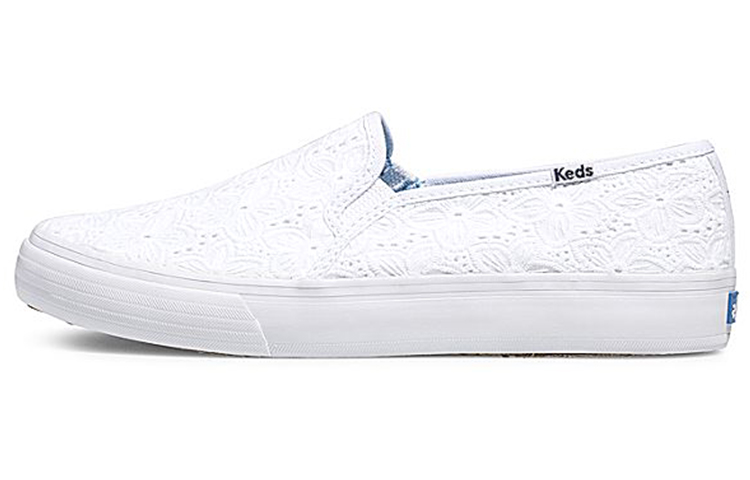 (W) Keds Draper James Double Decker 'Eyelet White'