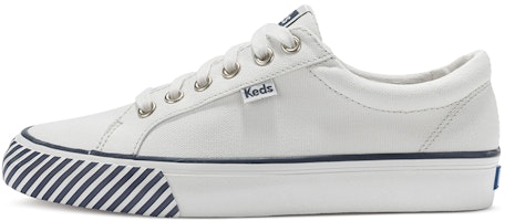 (Women) Keds Jump Kick 'White Colorblock Stripe' WF65977 (Women) Keds Jump Kick 'White Colorblock Stripe' WF65977