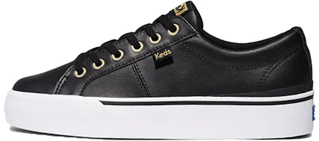 (Women) Keds Jump Kick Duo Leather 'Black White' WH64961 (Women) Keds Jump Kick Duo Leather 'Black White' WH64961