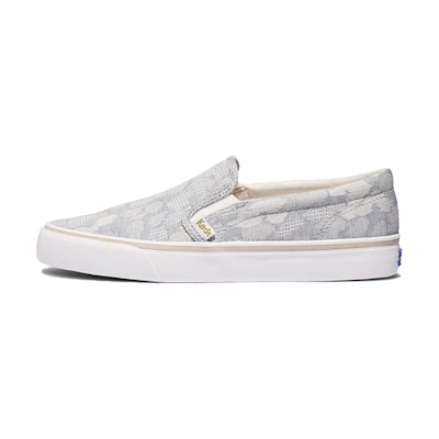 (W) Keds Jump Kick Slip 'Leopard Chambray'