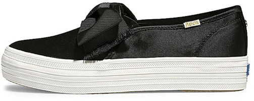 (Women) Keds Kate Spade New York x Triple Decker 'Satin Bow - Black' WF61033 (Women) Keds Kate Spade New York x Triple Decker 'Satin Bow - Black' WF61033