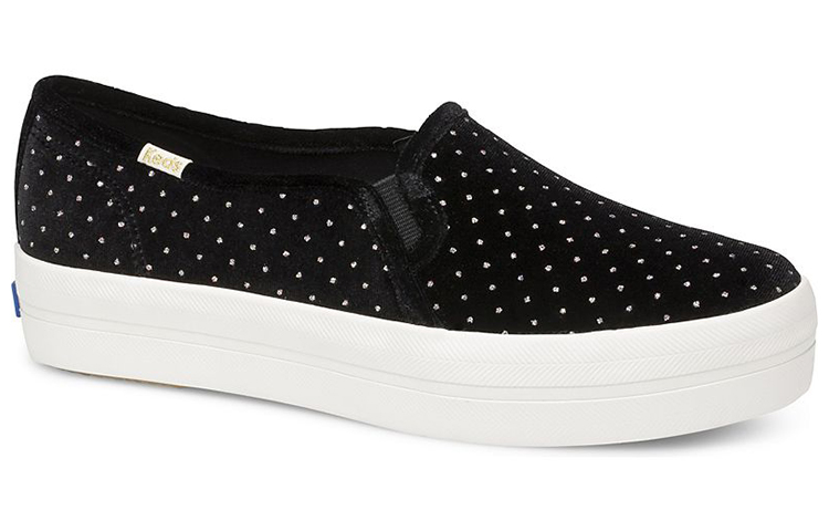 (W) Keds Kate Spade New York Triple Decker 'Glitter Velvet Black' 圖 2