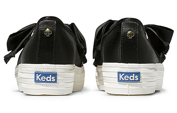 (W) Keds Kate Spade New York Triple Decker 'Satin Bow - Black' 圖 3