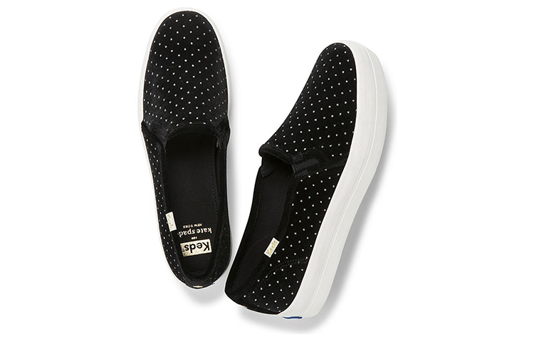 (W) Keds Kate Spade New York Triple Decker 'Glitter Velvet Black' 圖 3