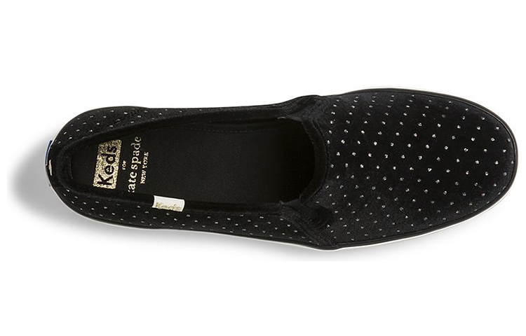 (W) Keds Kate Spade New York Triple Decker 'Glitter Velvet Black' 圖 4