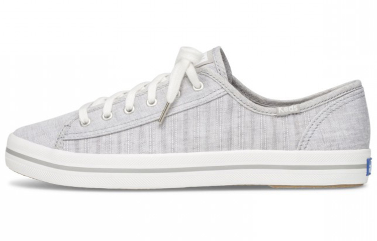 (W) Keds Kickstart Chambray Stripe 'Linen Grey'