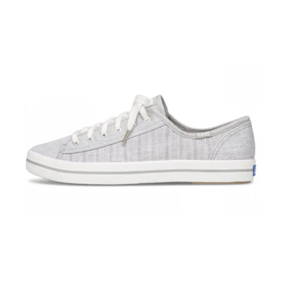 (W) Keds Kickstart Chambray Stripe 'Linen Grey'