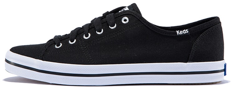 women-keds-kickstart-low-top-canvas-sneakers-black-and-white-wf-54684