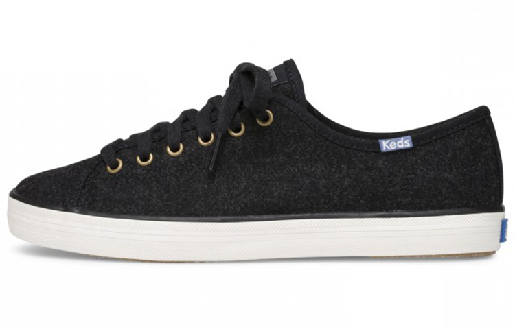(W) Keds Kickstart Wool Faux Shearling 'Black'