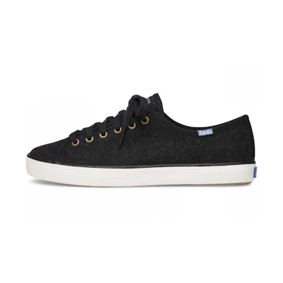 (W) Keds Kickstart Wool Faux Shearling 'Black'