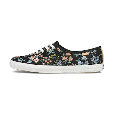 (W) Keds Rifle Paper Co. Champion 'Wildflower Embroidered Black'