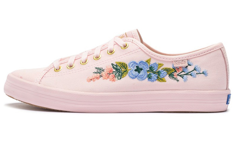(W) Keds Rifle Paper Co. Kickstart 'Embroidery Pink'