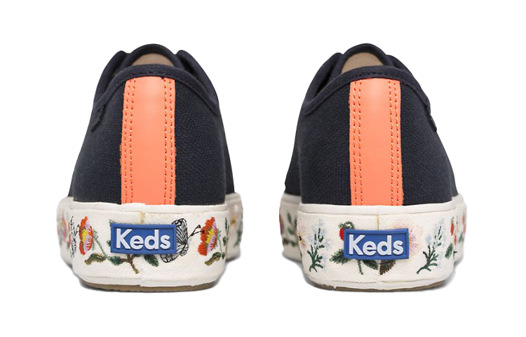 (W) Keds Rifle Paper Co. Triple Kick 'Strawberry Fields Embroidered Black' 圖 3