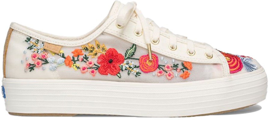 (Women) Keds Rifle Paper Co. x Triple Kick Embroidered Mesh 'Pink White Floral' WF62675 Order (Women) Keds Rifle Paper Co. x Triple Kick Embroidered Mesh 'Pink White Floral' WF62675