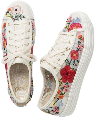 (Women) Keds Rifle Paper Co. x Triple Kick Embroidered Mesh 'Pink White Floral' WF62675 Lookbook (Women) Keds Rifle Paper Co. x Triple Kick Embroidered Mesh 'Pink White Floral' WF62675