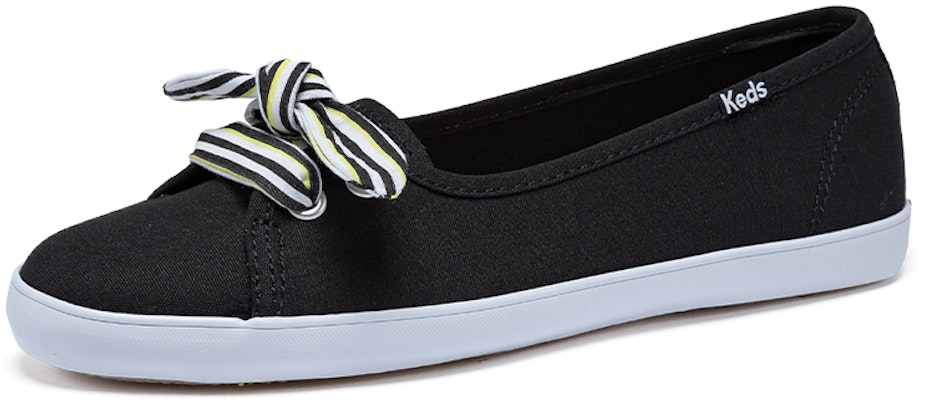(Women) Keds Seaside Slip-On 'Black Oversized Bow' WF65890 Order (Women) Keds Seaside Slip-On 'Black Oversized Bow' WF65890