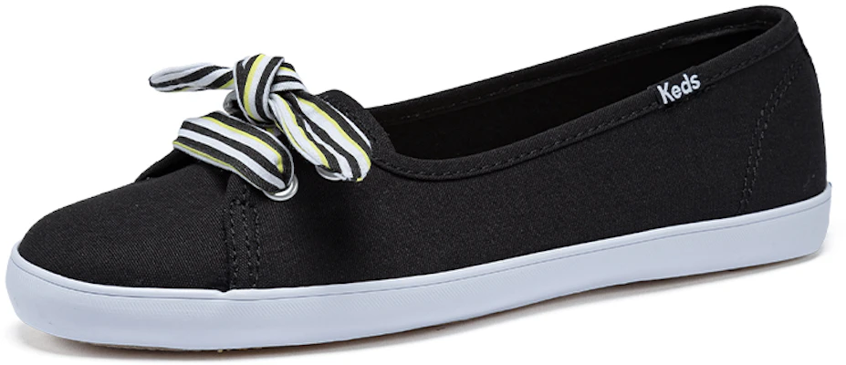 (Women) Keds Seaside Slip-On 'Black Oversized Bow' WF65890 Order (Women) Keds Seaside Slip-On 'Black Oversized Bow' WF65890