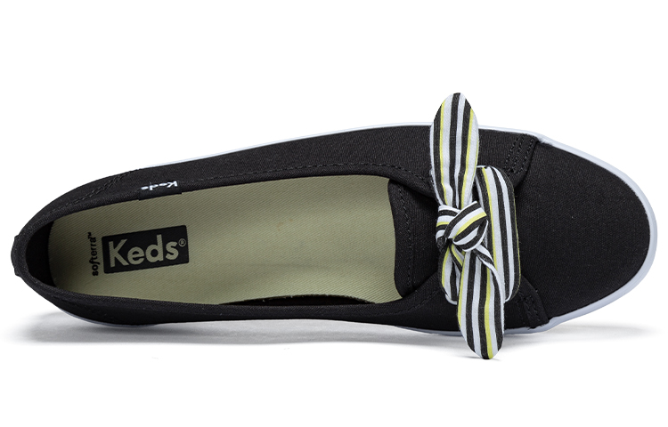 Shop (Women) Keds Seaside Slip-On 'Black Oversized Bow' WF65890