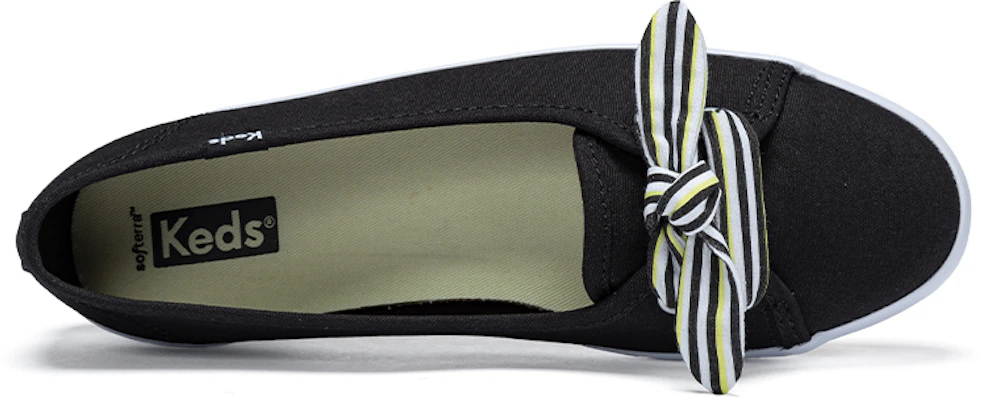 (Women) Keds Seaside Slip-On 'Black Oversized Bow' WF65890 Shop (Women) Keds Seaside Slip-On 'Black Oversized Bow' WF65890