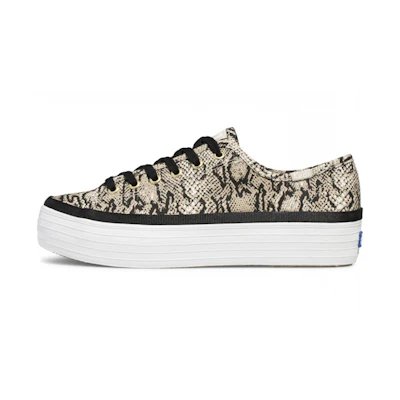 (W) Keds Tpl Kick Canvas 'Black White Snake'
