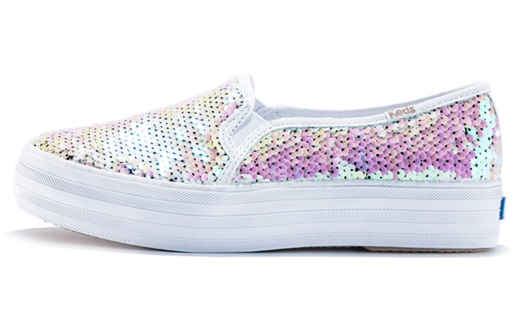 (Women) Keds Triple Decker 'White Purple Slip-On' WF60405