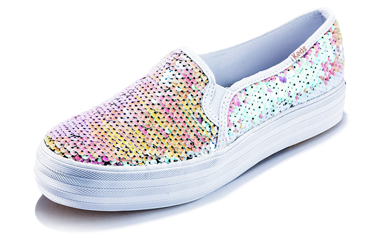 Order (W) Keds Triple Decker 'Putih Ungu Slip-On' WF60405