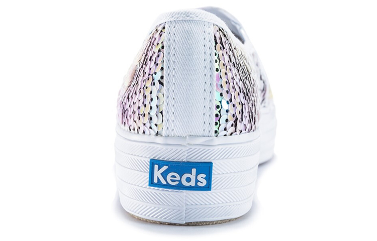Shop (W) Keds Triple Decker 'Putih Ungu Slip-On' WF60405