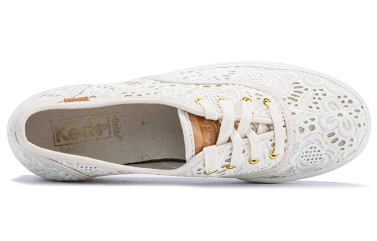 (W) Keds Triple Embroidered Crochet 'Versatile Casual Canvas White' 圖 3