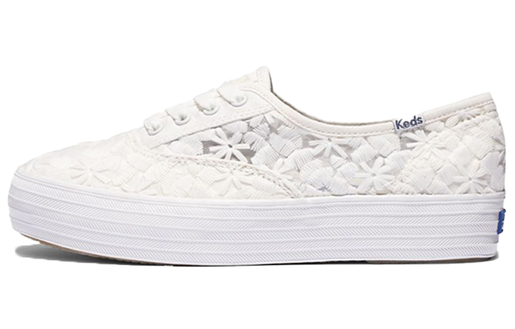 (Women) Keds Triple Floral Embroidery 'White' WF64632