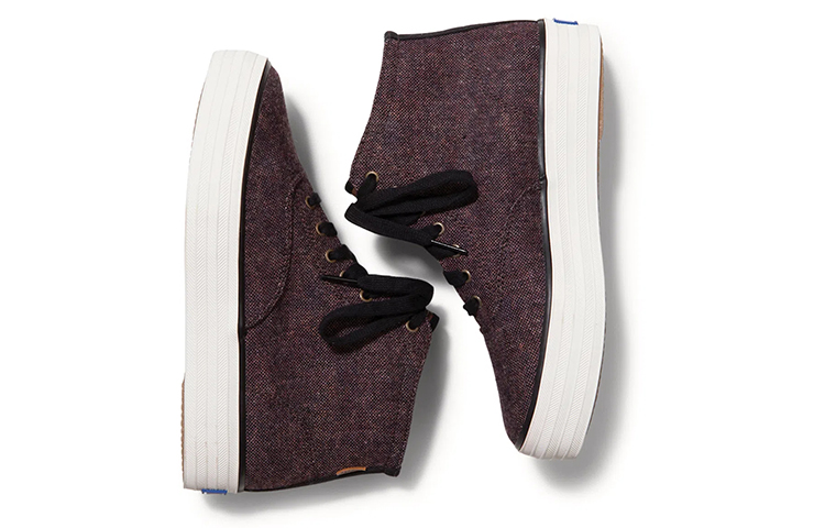 (W) Keds Triple Hi Slub Tweed 'Black Red' 圖 4