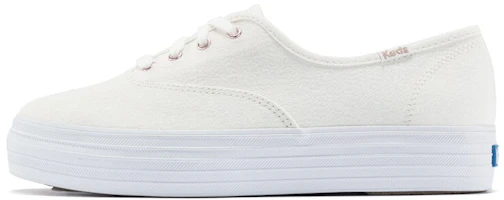 (Women) Keds Triple Iridescent 'White Platform Canvas' WF59457 (Women) Keds Triple Iridescent 'White Platform Canvas' WF59457