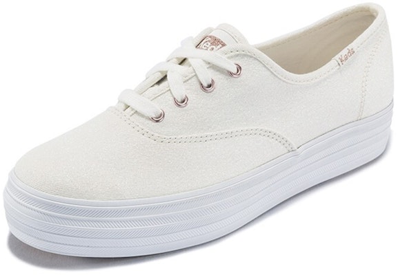 Keds Triple Iridescent 厚底悠閒帆布鞋 女款 白色 Order Keds Triple Iridescent 厚底悠閒帆布鞋 女款 白色
