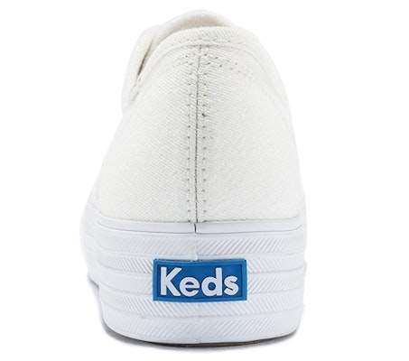 (Women) Keds Triple Iridescent 'White Platform Canvas' WF59457 Shop (Women) Keds Triple Iridescent 'White Platform Canvas' WF59457