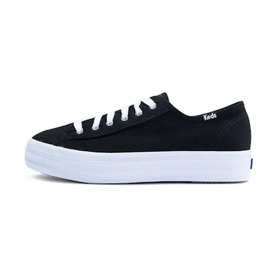 (W) Keds Triple Kick 'Black Platform Canvas'