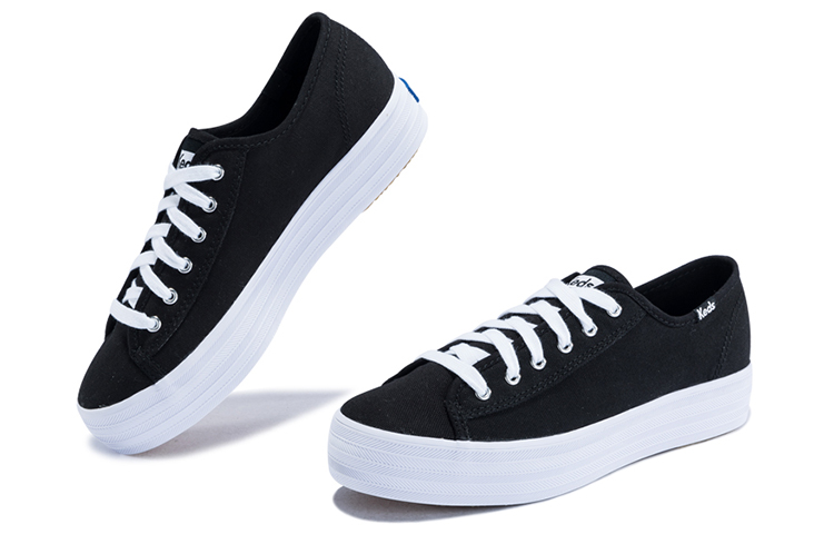 Lookbook (W) 케즈 트리플 킥 블랙 플랫폼 캔버스 (Keds Triple Kick Black Platform Canvas) WF57309