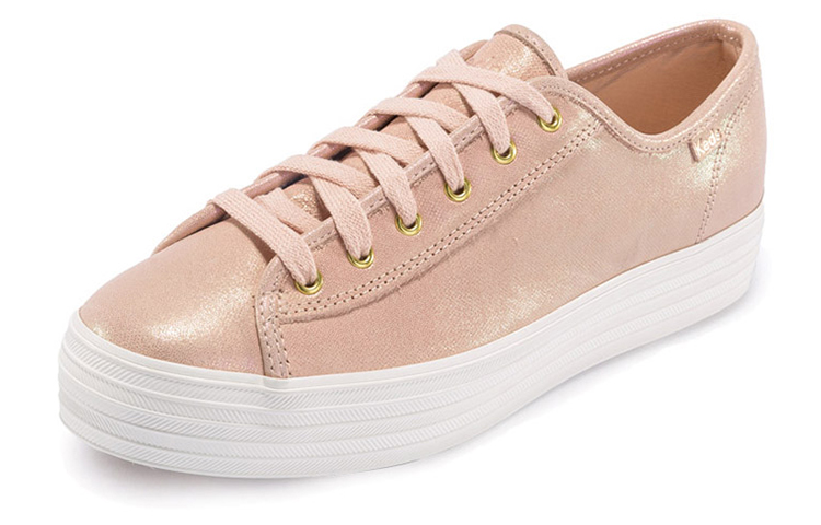 (W) Keds Triple Kick 'Iridescent Peach Pink Leather' 圖 2