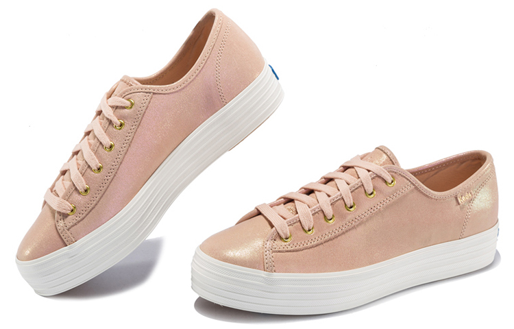 (W) Keds Triple Kick 'Iridescent Peach Pink Leather' 圖 3